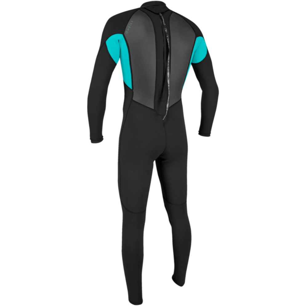 2026 O'Neill Junior Reactor-2 3/2mm Back Zip Wetsuit 5044B - Black / Lt Aqua